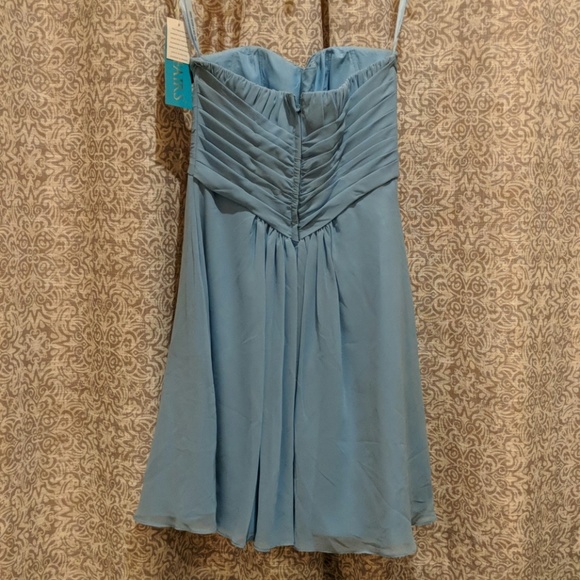 Mori Lee Bridesmaid Dress in Azure - Picture 4 of 4
